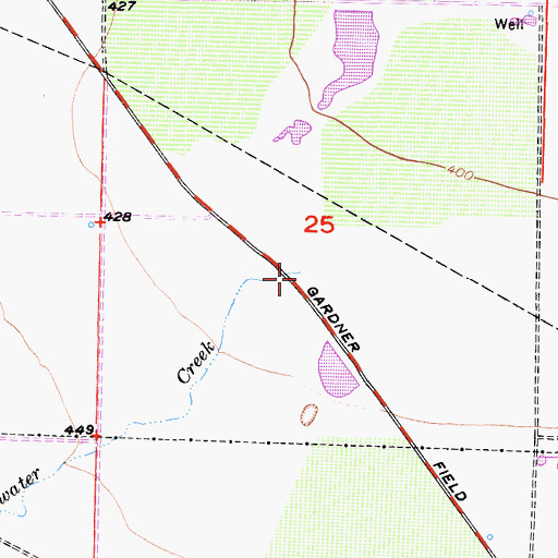 Topographic Map of Bitterwater Creek, CA