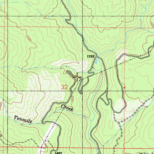 Topographic Map of Old Patrick Creek Station, CA