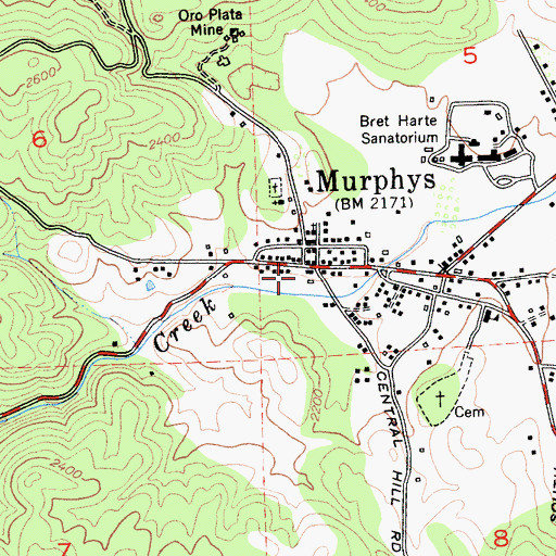 Topographic Map of California District Forest Fire Station, CA