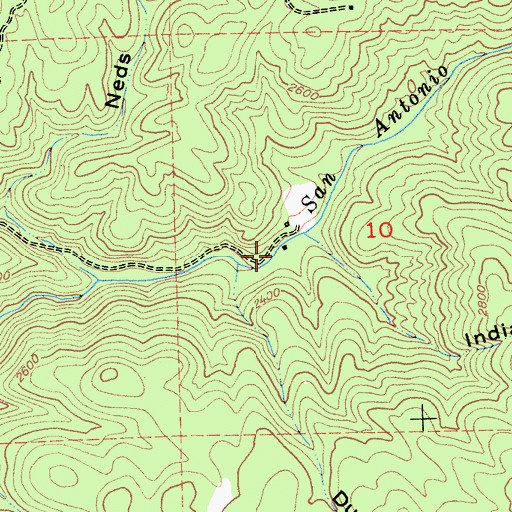 Topographic Map of Skull Ranch, CA