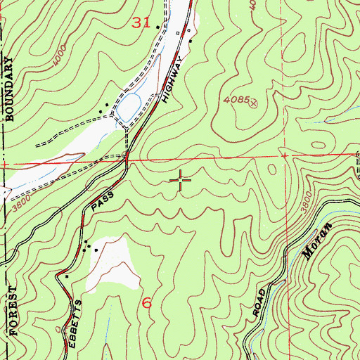 Topographic Map of Arnold California Division of Forestry Fire Station, CA