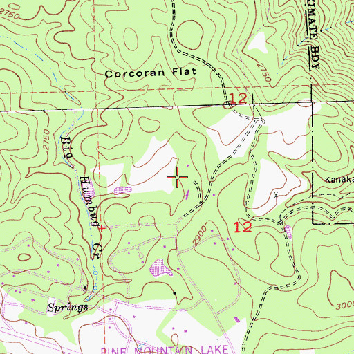 Topographic Map of Graham Ranch, CA