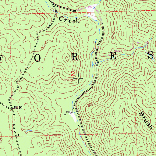 Topographic Map of Moore Creek Campground, CA