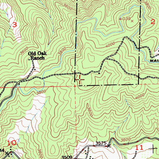 Topographic Map of Five Mile Regional Center, CA