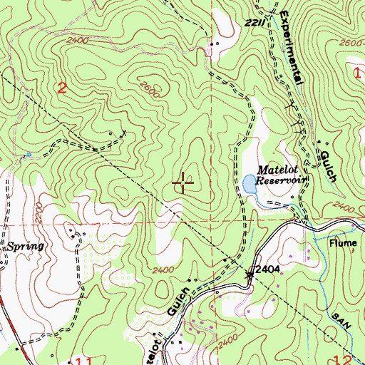 Topographic Map of Negro Hill, CA