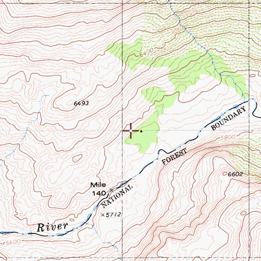 Topographic Map of Monty Wolf Cabin, CA