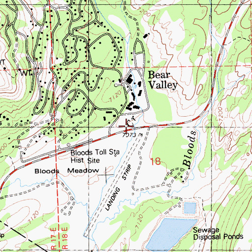 Topographic Map of Alpine Station, CA