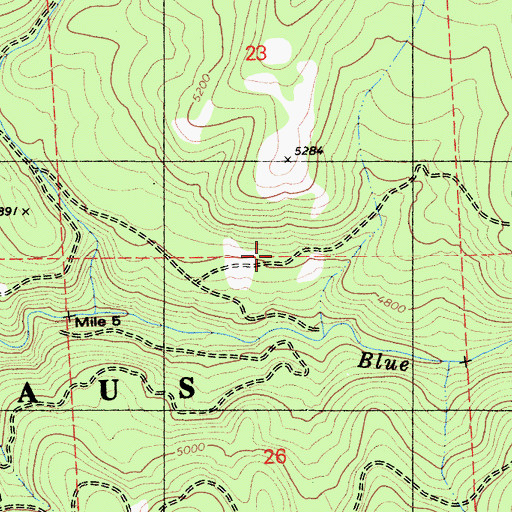 Topographic Map of Barnett, CA