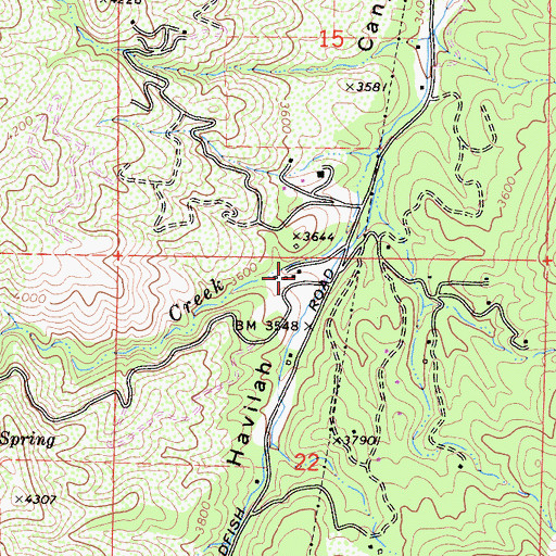 Topographic Map of Knox Ranch, CA