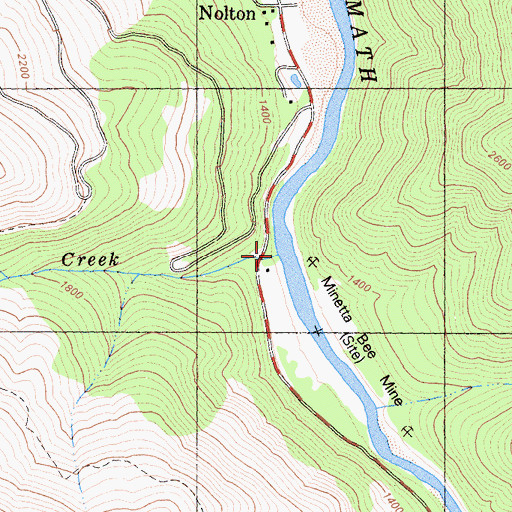 Topographic Map of Shinar Creek, CA
