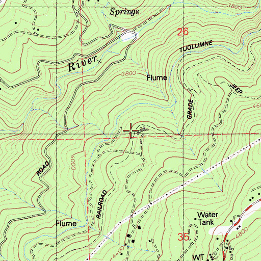 Topographic Map of Tramway Camp, CA