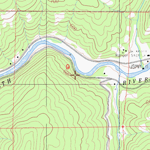 Topographic Map of McKinney River Access, CA