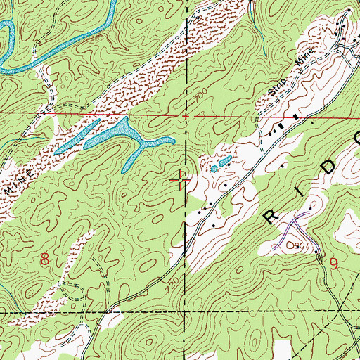 Topographic Map of Riley Slope Mine, AL