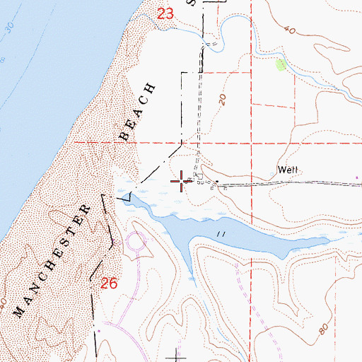 Topographic Map of Baggi Ranch, CA