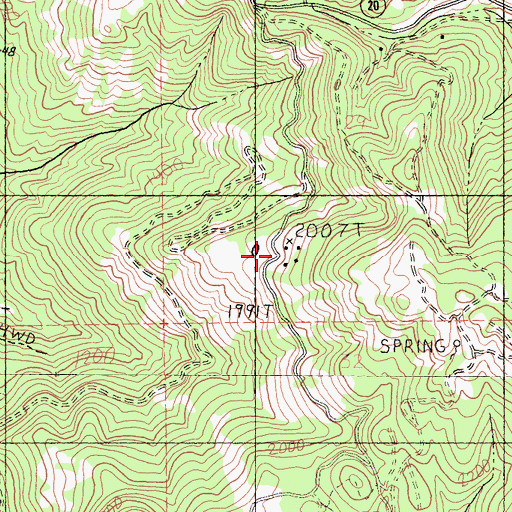 Topographic Map of Bennett Ranch, CA