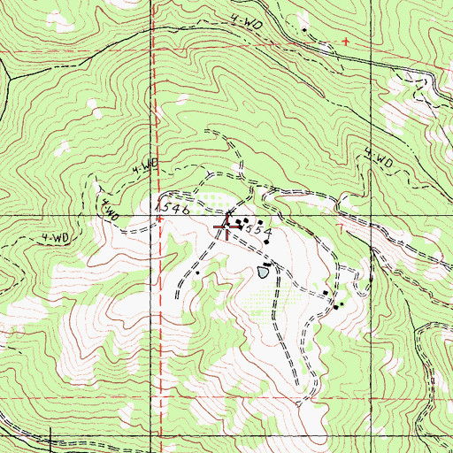 Topographic Map of Berry Ranch, CA