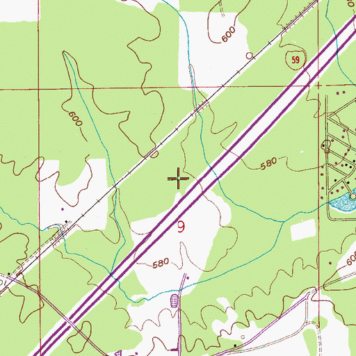 Topographic Map of Appalachian Highlands, AL
