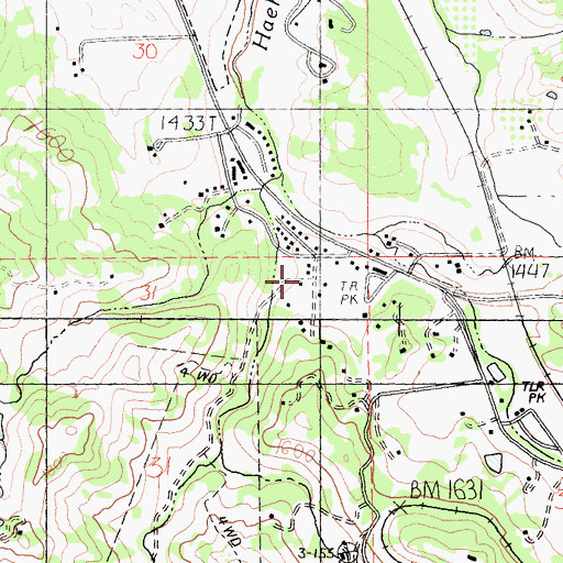 Topographic Map of Buckhorn Ranch, CA