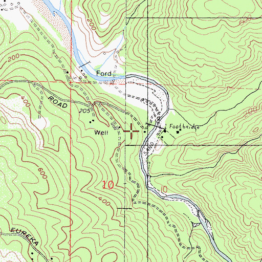 Topographic Map of Buckridge Ranch, CA