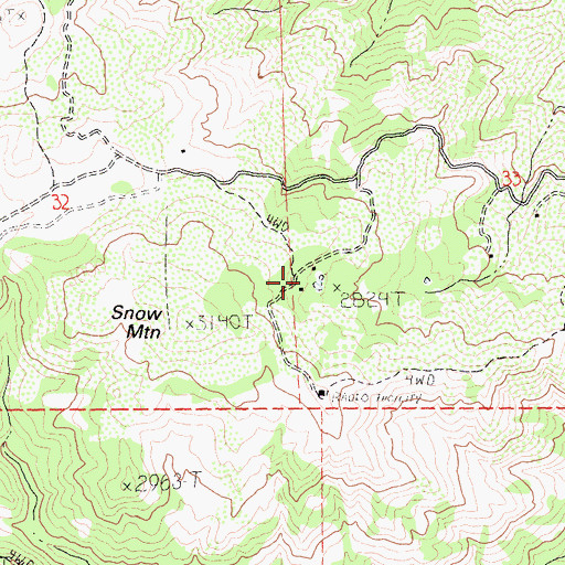 Topographic Map of Burger Ranch, CA