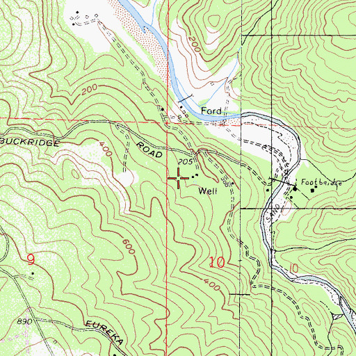 Topographic Map of Canterbury Lodge, CA