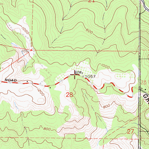 Topographic Map of Cape Horn, CA