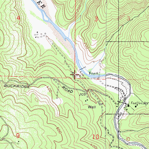 Topographic Map of Connors Resort, CA