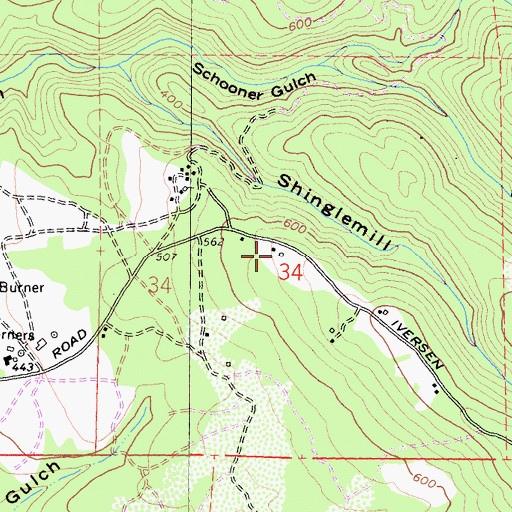 Topographic Map of Craig Ranch, CA