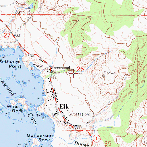Topographic Map of Donahue Ranch, CA