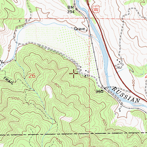 Topographic Map of Echo Ranch, CA