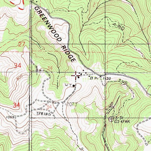 Topographic Map of Fashauer Ranch, CA