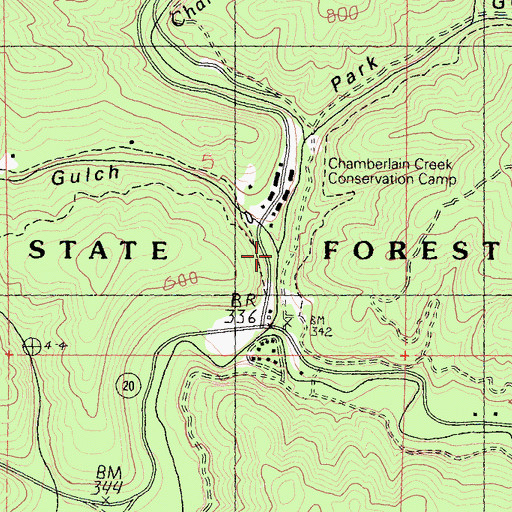 Topographic Map of Freathy Creek, CA