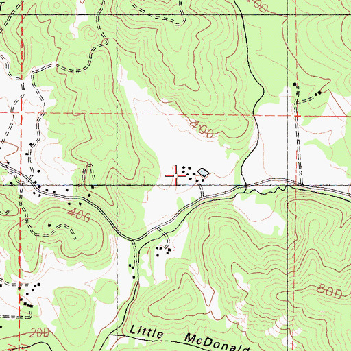 Topographic Map of Grimes Ranch, CA