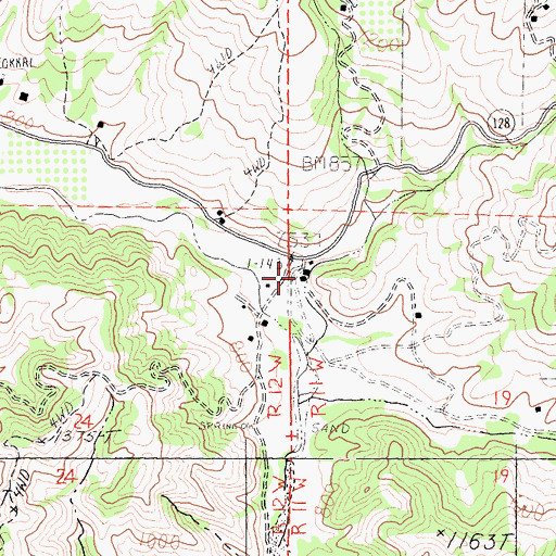 Topographic Map of Haehl Ranch, CA