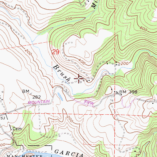 Topographic Map of Hakley Ranch, CA
