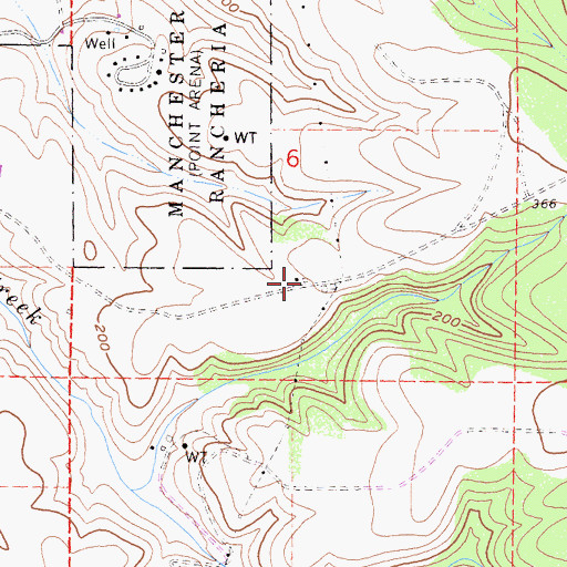 Topographic Map of Haliday Ranch, CA