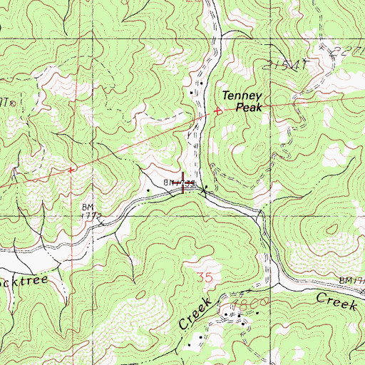 Topographic Map of Hearst School (historical), CA