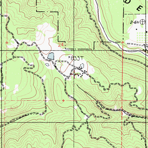 Topographic Map of Highland Ranch, CA
