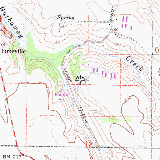 Topographic Map of Hillcrest Dairy, CA