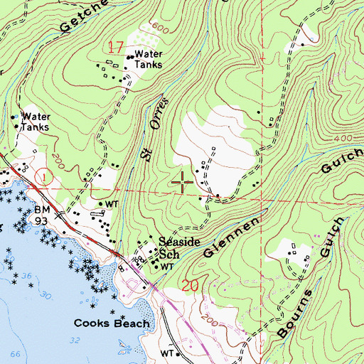 Topographic Map of Johnson Ranch, CA