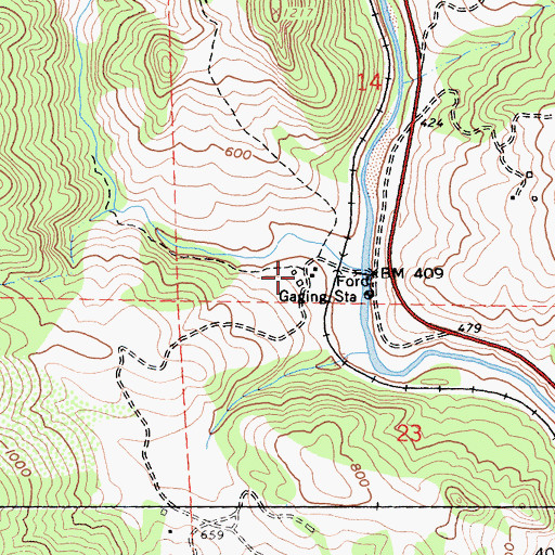 Topographic Map of Lambert Ranch, CA