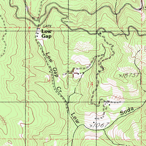 Topographic Map of Larsen Ranch, CA