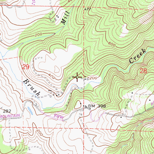Topographic Map of Lawson Ranch, CA