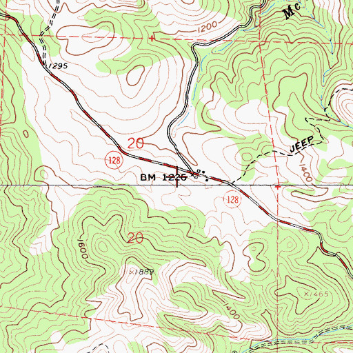 Topographic Map of McDonald Mountain House, CA