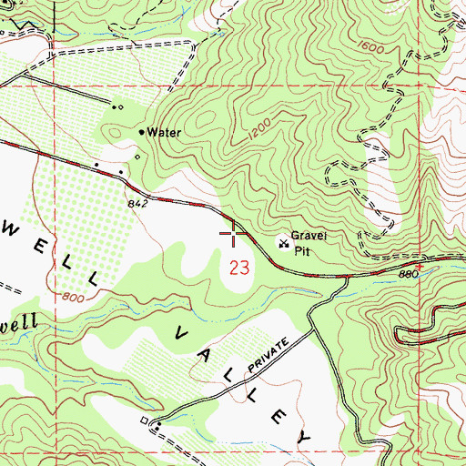 Topographic Map of McDonald School (historical), CA