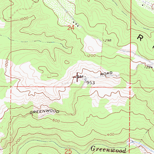 Topographic Map of McMaster Ranch, CA