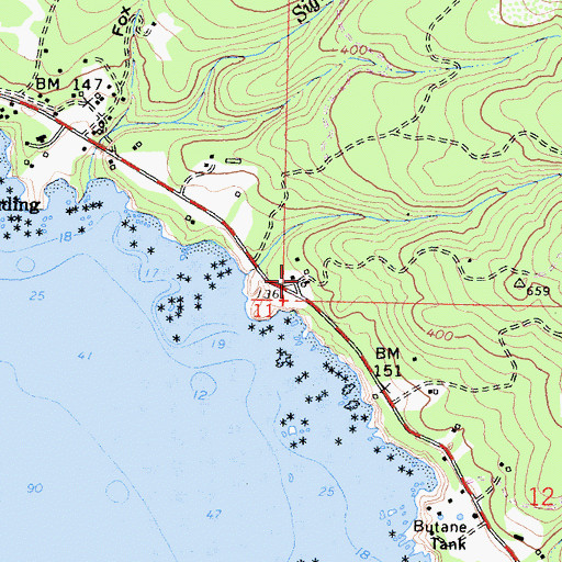 Topographic Map of McNamees Ranch, CA