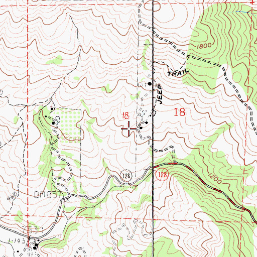 Topographic Map of Oak Ridge Ranch, CA