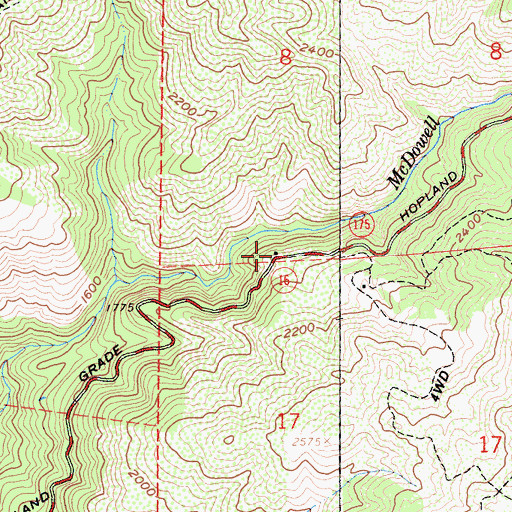 Topographic Map of Oasis, CA