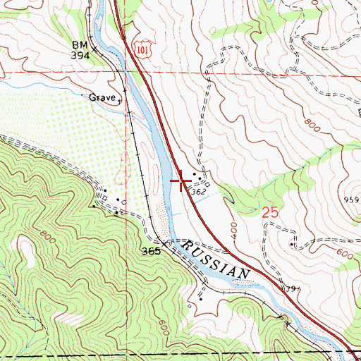 Topographic Map of Pardini Ranch, CA
